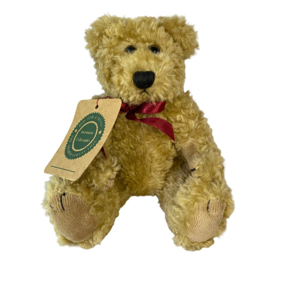 Boyds Bear Plush Jointed Articulated Head Arms Legs 1990s Archive w/Tag & Bow - Picture 1 of 12